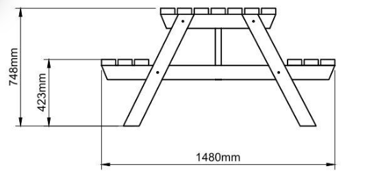Large Picnic Bench